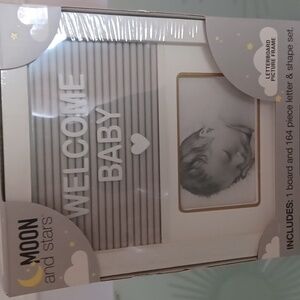 LETTERBOARD PHOTO FRAME White Personalize Message Shower Gift Newborn
